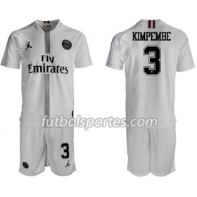 Camisetas Paris Saint Germain Kimpembe 3 Jordan Blanco Niño Tercera Equipacion 2018/2019